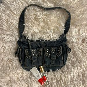 early 2000s limited too denim mini purse